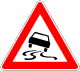 Verkehrszeichen Schleudern
